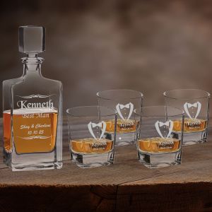 Polar Camel Groomsmen Gift Decanter Set