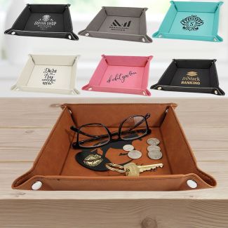 Leatherette Storage Tray in 7 colors