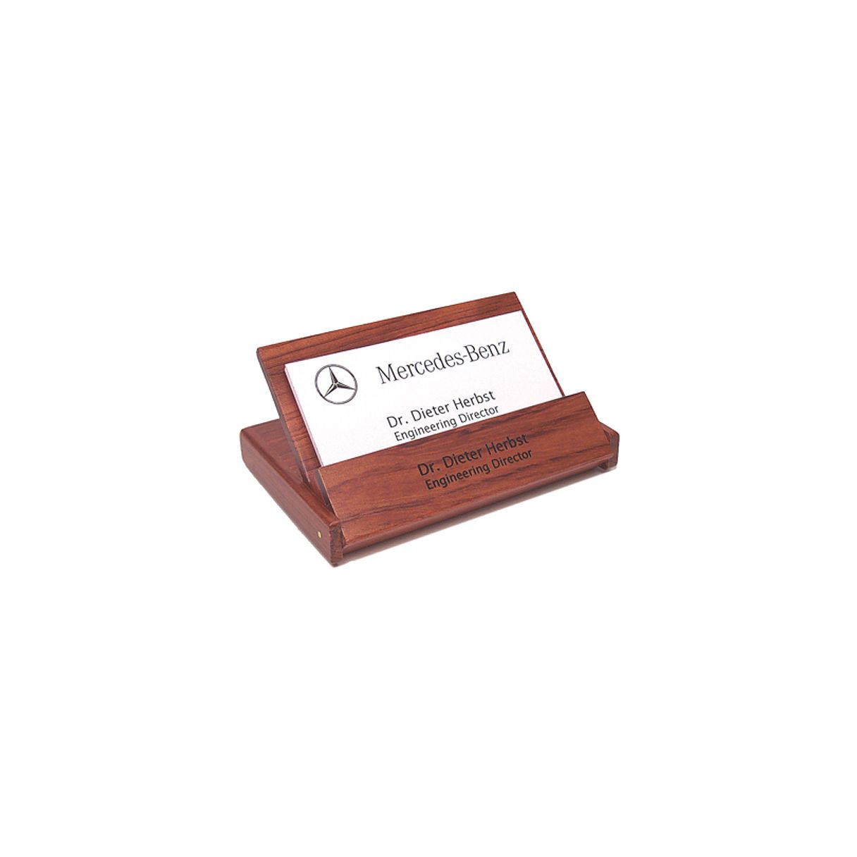 Rosewood Folding Business Card Holder