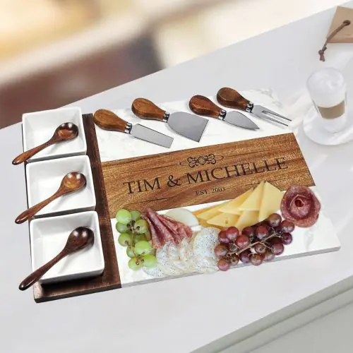 11 Piece Personalized Charcuterie Board Set