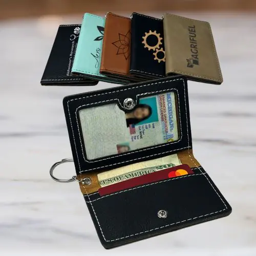 Personalized Keychain ID Holder