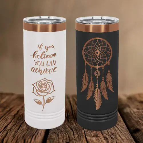 22-ounce Tumbler, Rose Gold Trim and Engraving