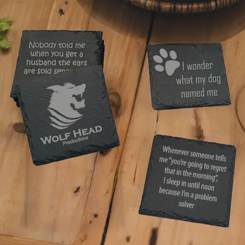 Personalized Slate Coaster Sets