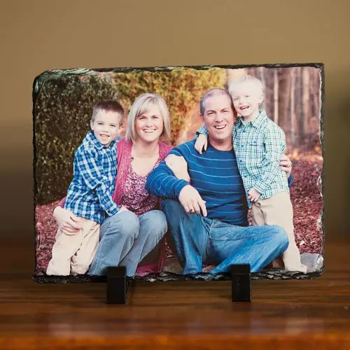 Photo Personalized Rectangle Slate Rock Plaque